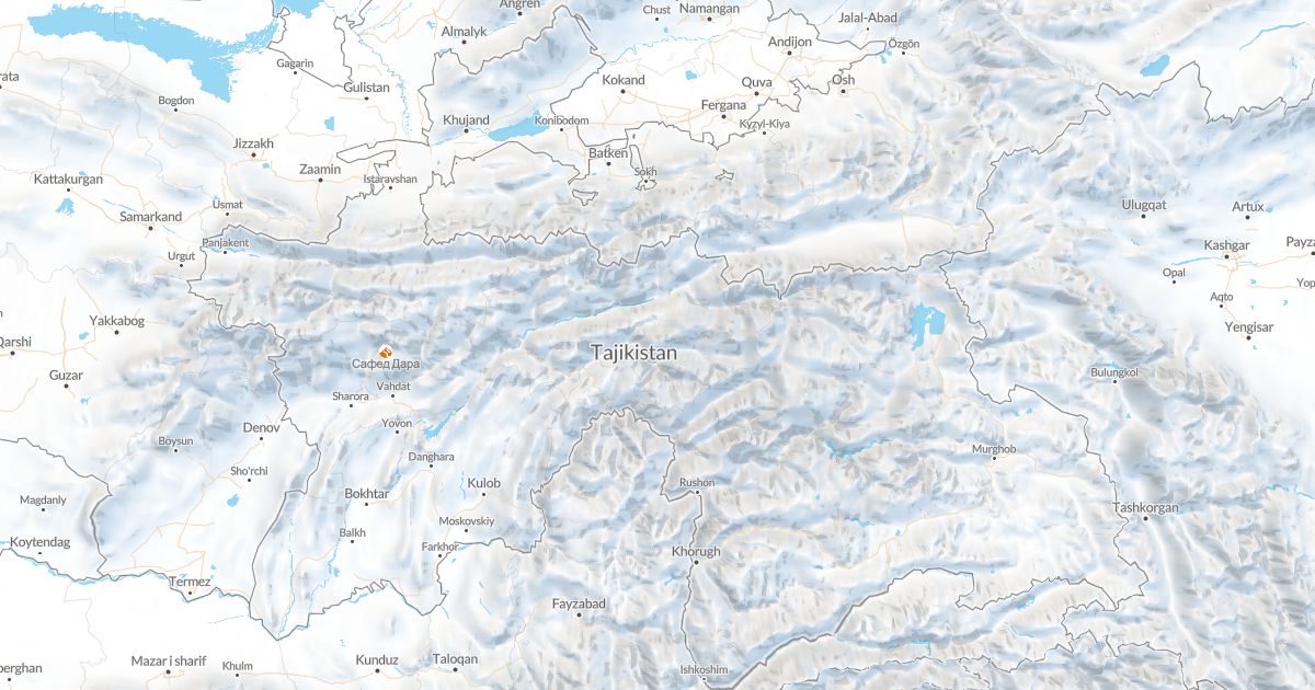 Map of Tajikistan