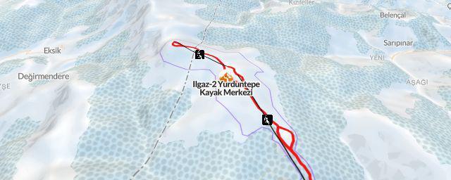 Piste map of the resort Ilgaz-2 Yurduntepe Kayak Merkezi