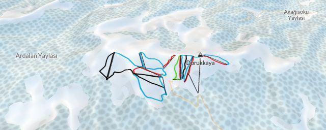 Piste map of the resort Kartalkaya Kayak Merkezi
