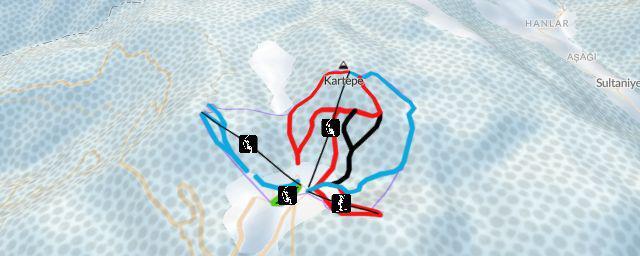 Piste map of the resort Kartepe