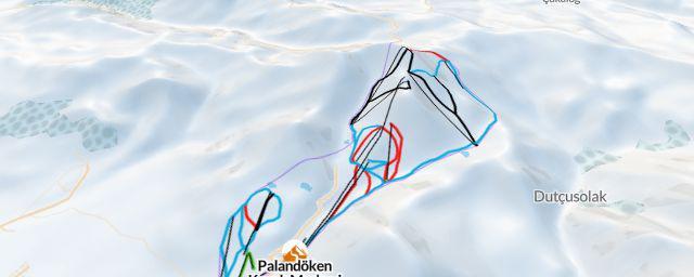 Piste map of the resort Palandöken Kayak Merkezi