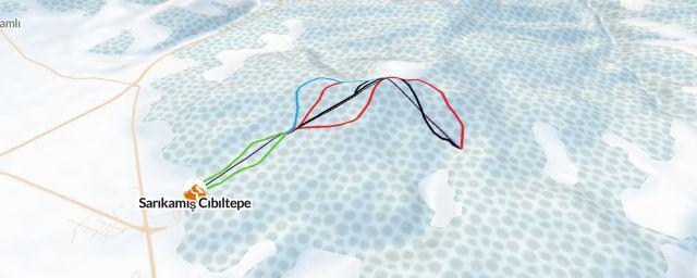 Piste map of the resort Sarıkamış Cıbıltepe