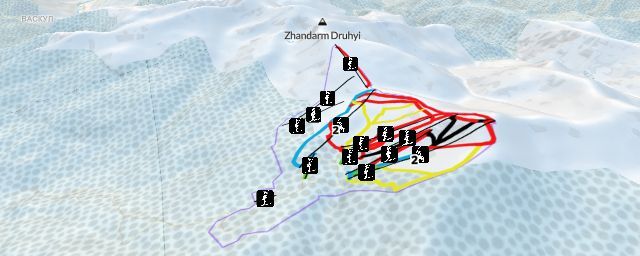 Piste map of the resort Drahobrat