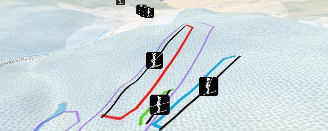 Piste map of the resort Ведмежа