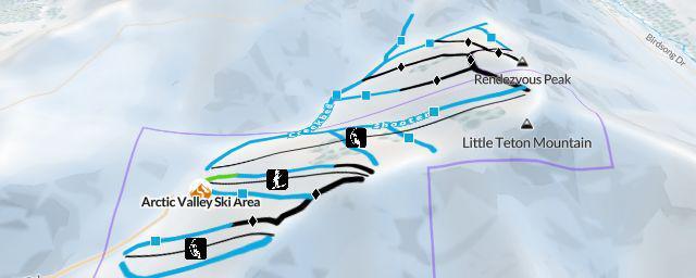 Piste map of the resort Arctic Valley Ski Area