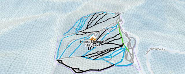 Piste map of the resort Moose Mountain Ski Resort