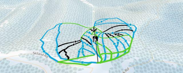 Piste map of the resort Mt. Aurora Skiland