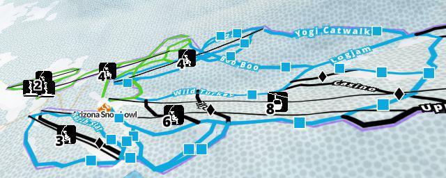 Piste map of the resort Arizona Snowbowl