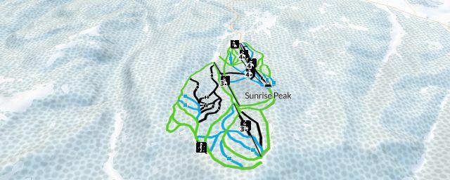 Piste map of the resort Sunrise Park Resort