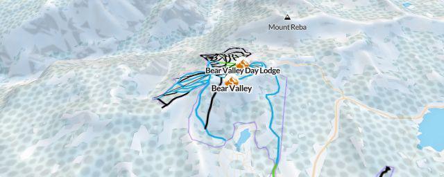 Piste map of the resort Bear Valley