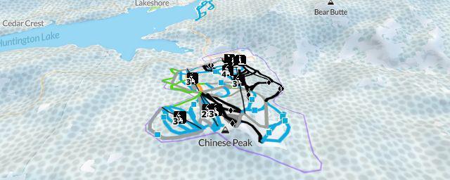 Piste map of the resort China Peak Mountain Resort