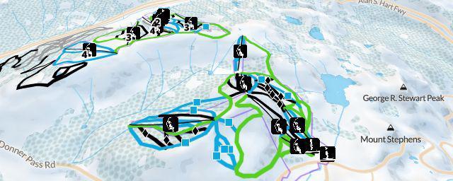 Piste map of the resort Donner Ski Ranch
