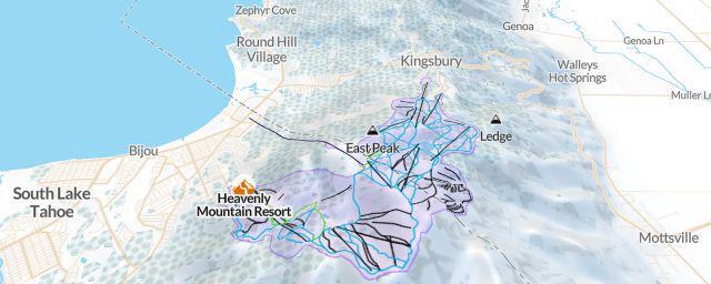 Piste map of the resort Heavenly Mountain Resort