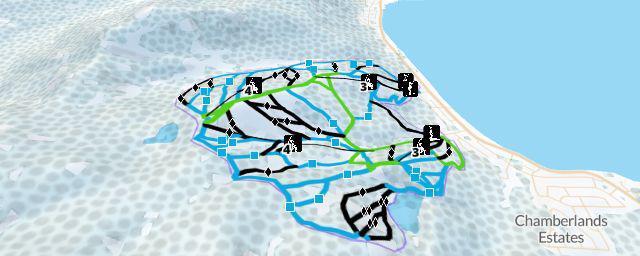Piste map of the resort Homewood Ski Area