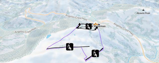 Piste map of the resort Mount Waterman
