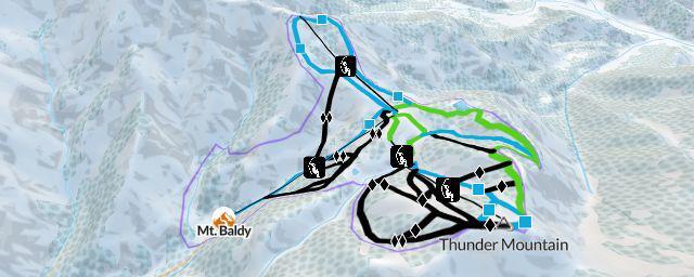 Piste map of the resort Mt. Baldy