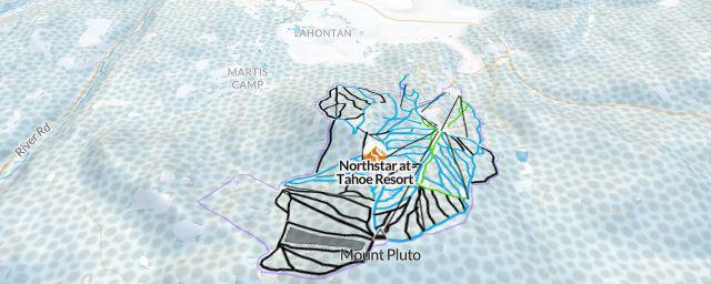 Piste map of the resort Northstar at Tahoe Resort