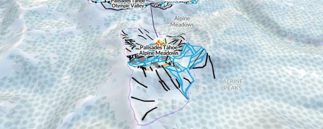 Piste map of the resort Palisades Tahoe Alpine Meadows