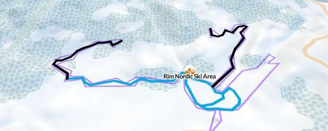 Piste map of the resort Rim Nordic Ski Area