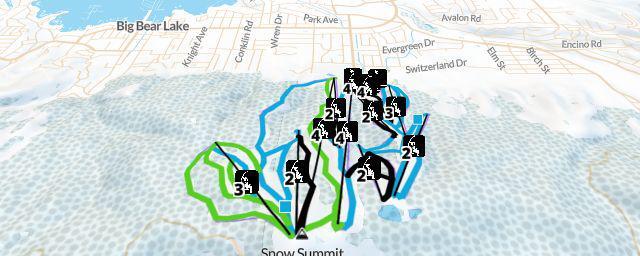 Piste map of the resort Snow Summit