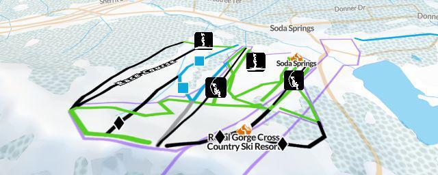 Piste map of the resort Soda Springs