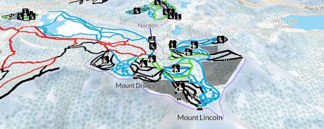 Piste map of the resort Sugar Bowl Resort