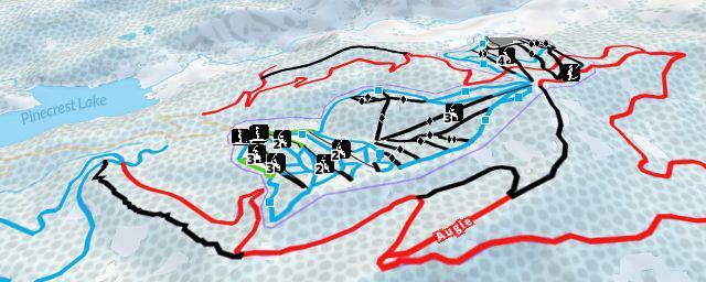 Piste map of the resort Summit Ranger District Ski Trails