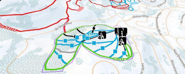 Piste map of the resort Tahoe Donner Downhill Ski Area