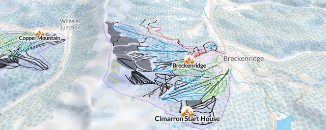 Piste map of the resort Breckenridge