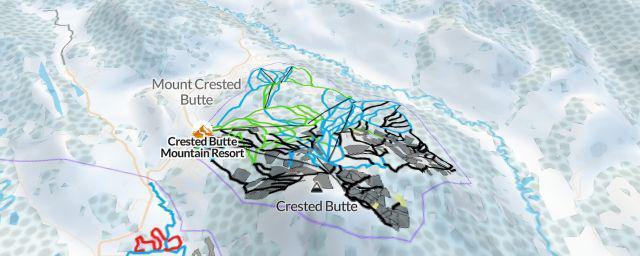 Piste map of the resort Crested Butte Mountain Resort