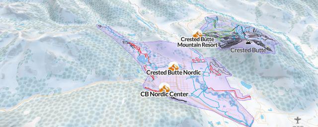 Piste map of the resort Crested Butte Nordic