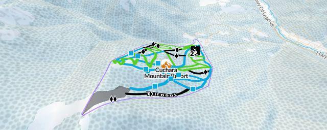 Piste map of the resort Cuchara Mountain Resort