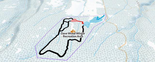 Piste map of the resort Dave Wood Winter Recreation Area