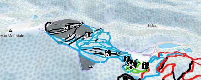 Piste map of the resort Eldora