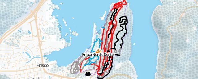Piste map of the resort Frisco Nordic Center