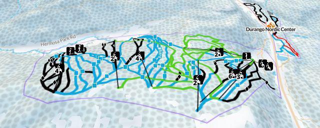 Piste map of the resort Purgatory Resort