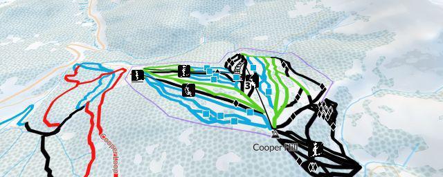 Piste map of the resort Ski Cooper