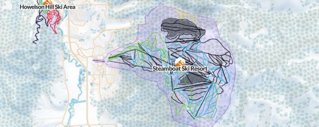 Piste map of the resort Steamboat Ski Resort