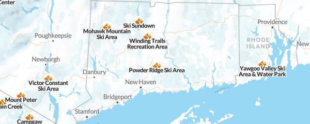 Piste map of the region Connecticut