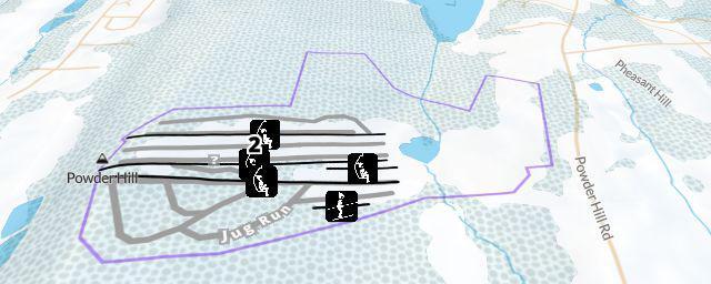 Piste map of the resort Powder Ridge Ski Area