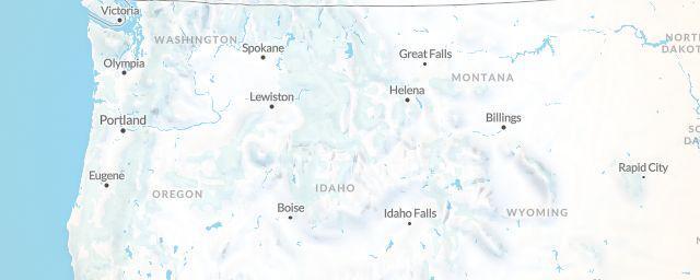 Piste map of the region Idaho