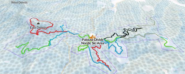 Piste map of the resort Palouse Divide Nordic Ski Area