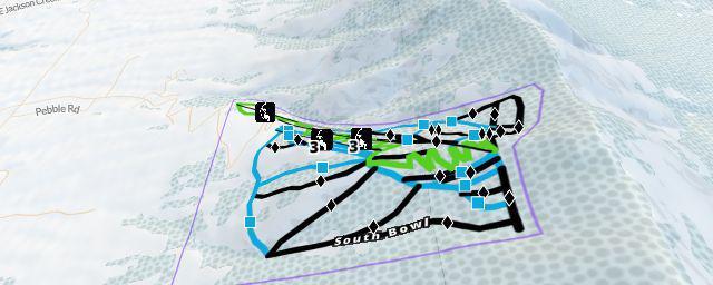 Piste map of the resort Pebble Creek