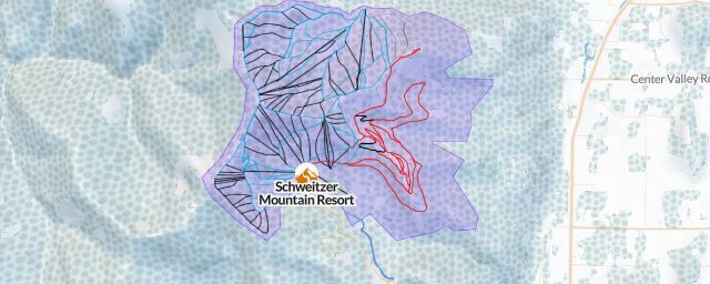 Piste map of the resort Schweitzer Mountain Resort