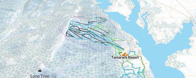 Piste map of the resort Tamarack Resort