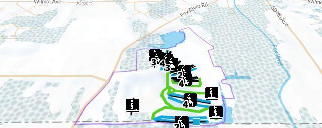 Piste map of the resort Wilmot Mountain