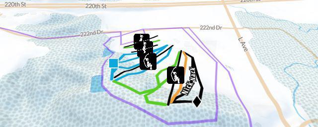 Piste map of the resort Seven Oaks