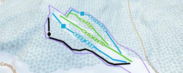 Piste map of the resort Baker Mountain Ski Area