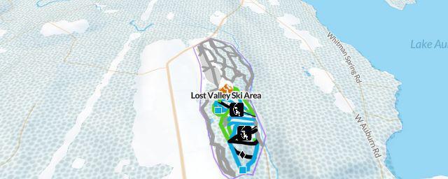 Piste map of the resort Lost Valley Ski Area