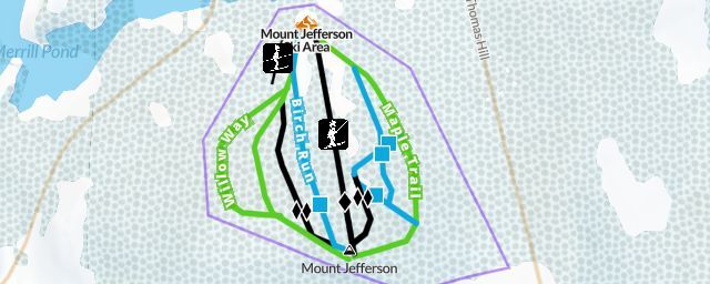 Piste map of the resort Mount Jefferson Ski Area